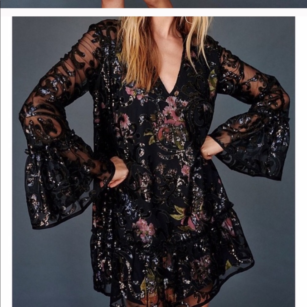Free People Falling Flowers Frock - image 1
